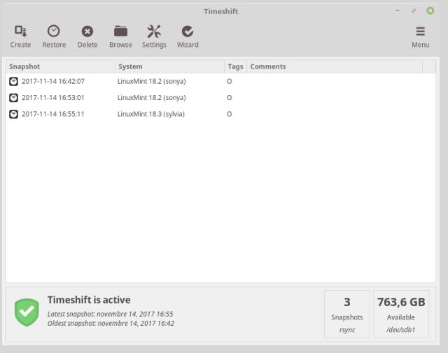 Linux Timeshift